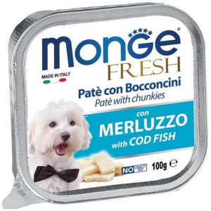 MONGE DOG FRESH COD suņu konservi pastēte Menca 100g
